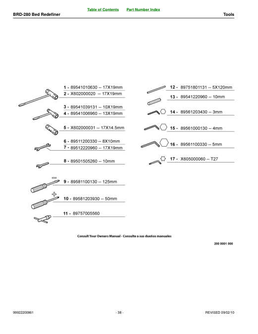 Echo BRD280e IPL / Parts List source page 38