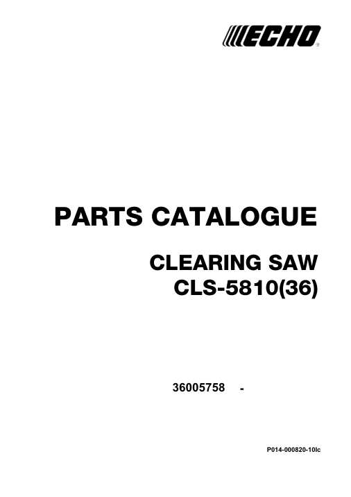 Echo CLS-5810 IPL / Parts List
