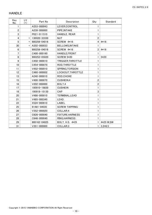 Echo CS-350TES IPL / Parts List source page 12