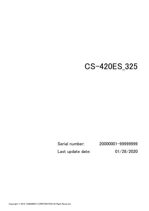 Echo CS-420ES IPL / Parts List