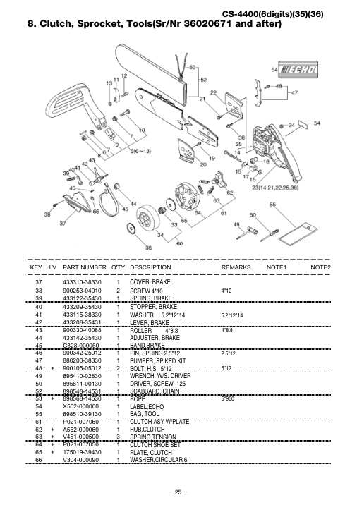 Echo CS-4400 IPL / Parts List source page 26