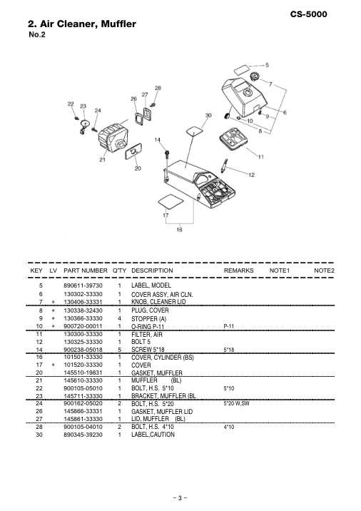 Echo CS-5000 IPL / Parts List source page 4