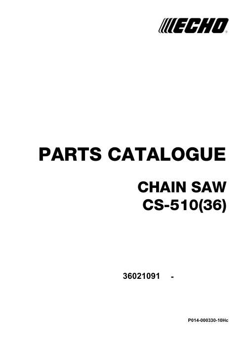 Echo CS-510 IPL / Parts List