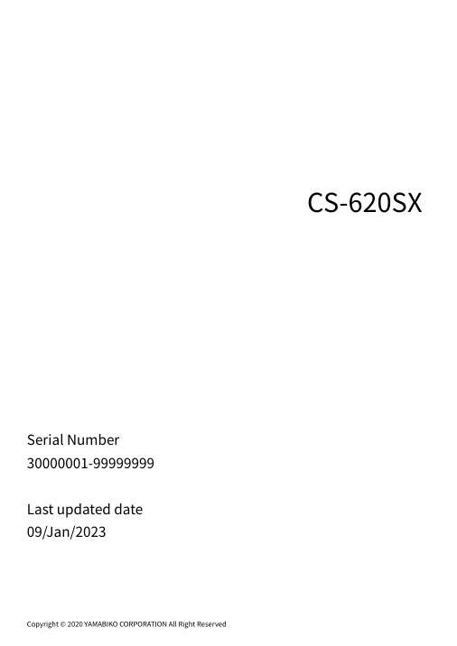 Echo CS-620SX IPL / Parts List
