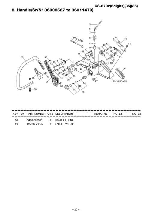 Echo CS-6702 IPL / Parts List source page 21