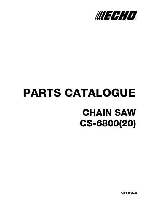 Echo CS-6800 IPL / Parts List