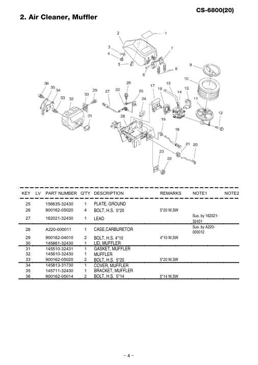 Echo CS-6800 IPL / Parts List source page 5