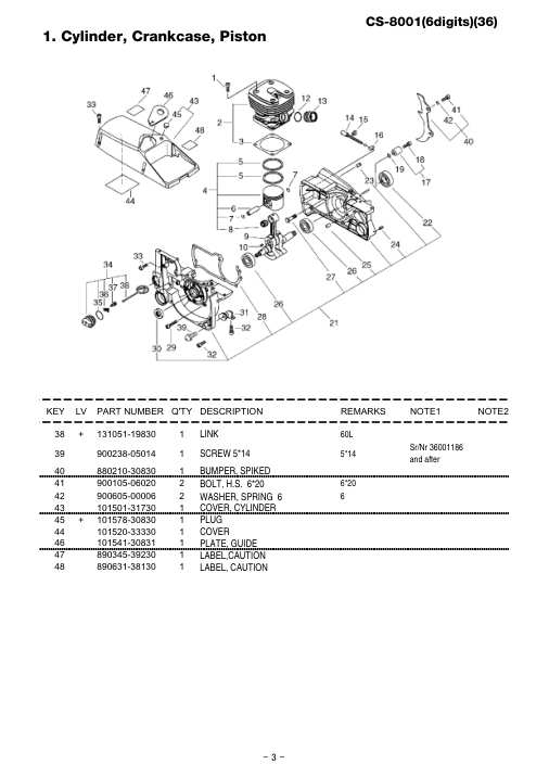 Echo CS-8001 IPL / Parts List source page 4