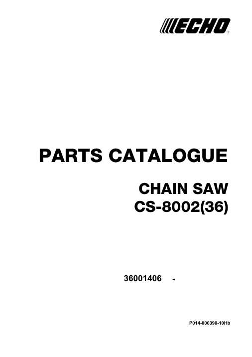 Echo CS-8002 IPL / Parts List