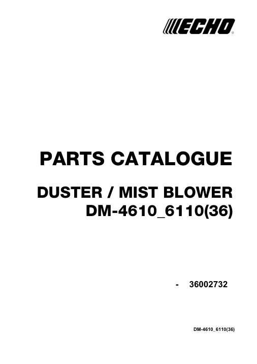 Echo DM-6110 IPL / Parts List