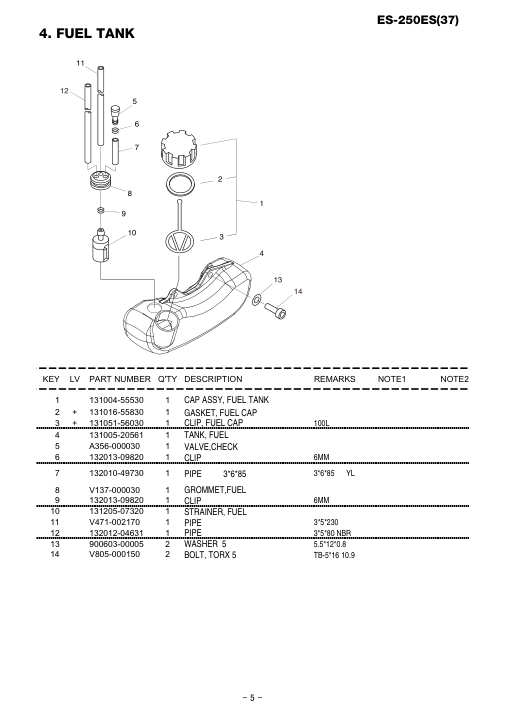 Echo ES-250ES IPL / Parts List source page 6