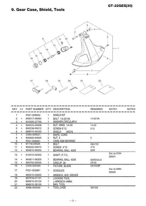 Echo GT-22GES IPL / Parts List source page 12