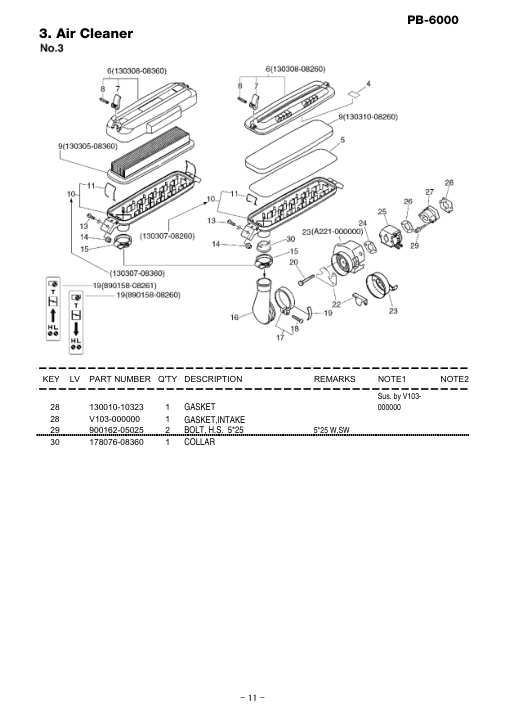 Echo PB-6000 IPL / Parts List source page 12