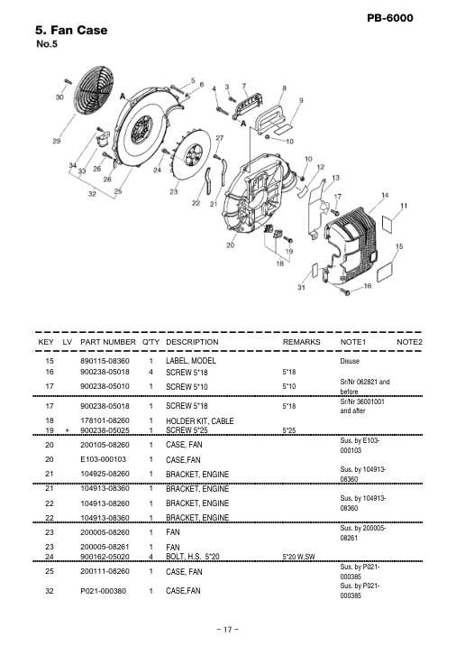 Echo PB-6000 IPL / Parts List source page 18