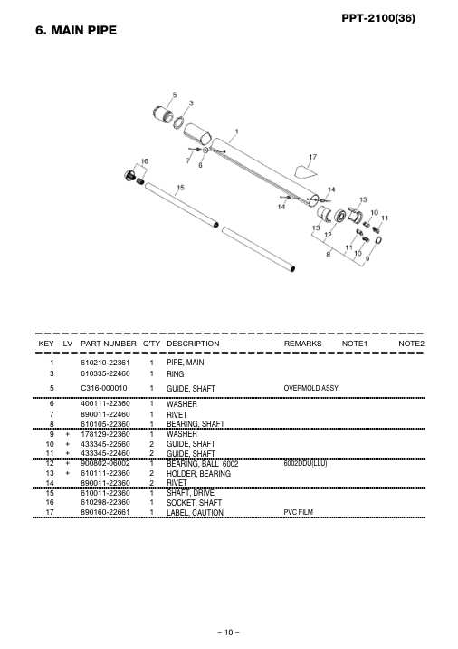 Echo PPT-2100 IPL / Parts List source page 11