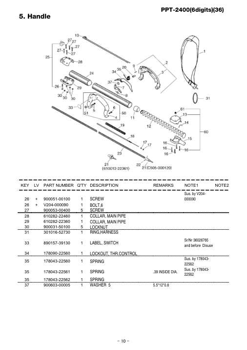 Echo PPT-2400 IPL / Parts List source page 11