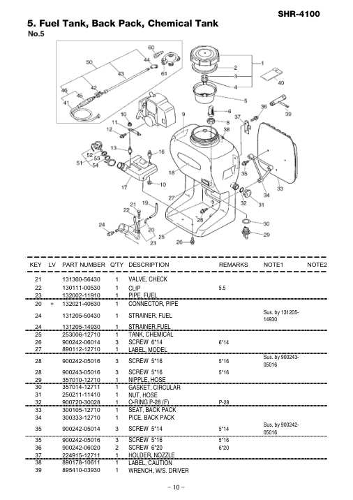 Echo SHR-4100 IPL / Parts List source page 11