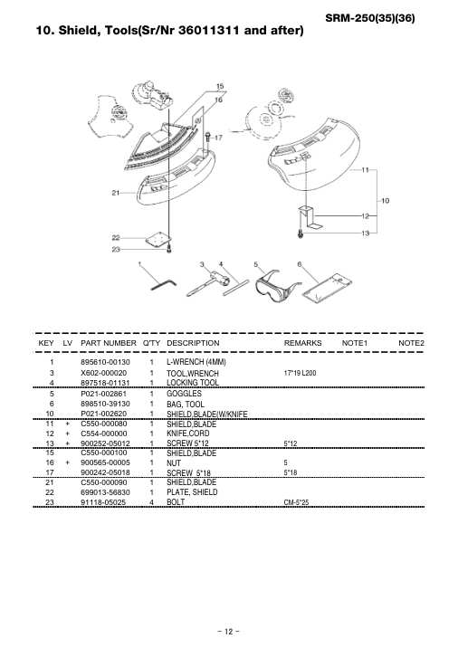 Echo SRM-250 IPL / Parts List source page 13
