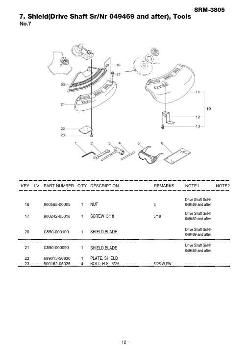 Echo SRM-3805 IPL / Parts List source page 13