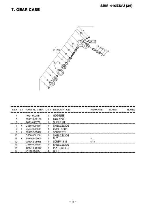 Echo SRM-410ES IPL / Parts List source page 12