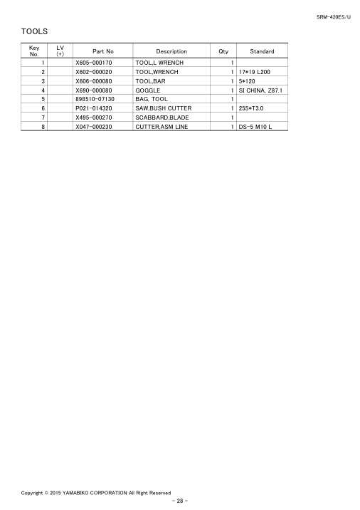 Echo SRM-420ES IPL / Parts List source page 30