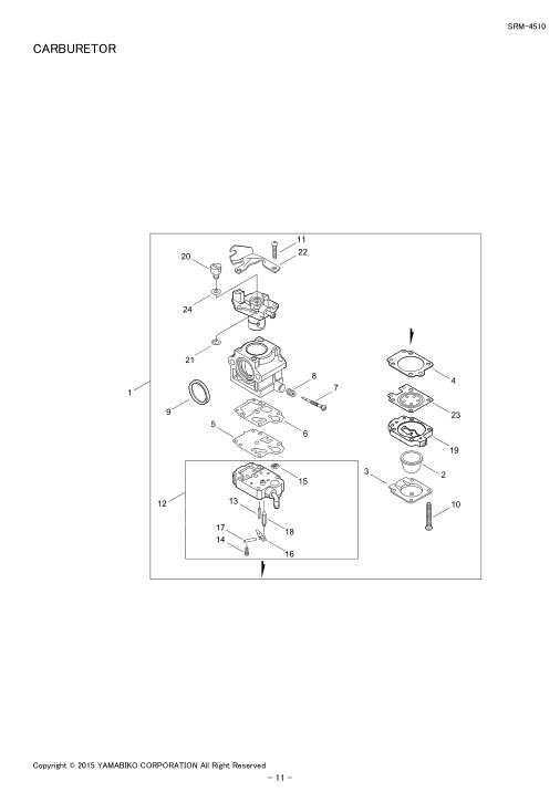 Echo SRM-4510 IPL / Parts List source page 13