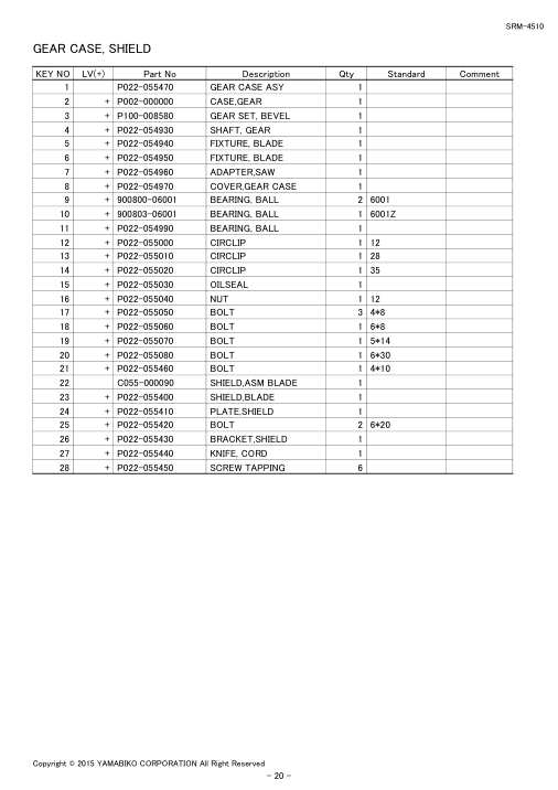 Echo SRM-4510 IPL / Parts List source page 22