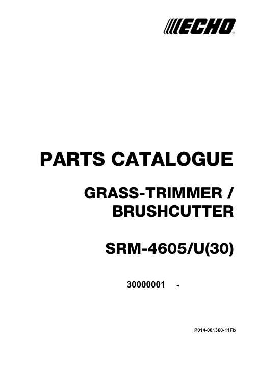 Echo SRM-4605 IPL / Parts List