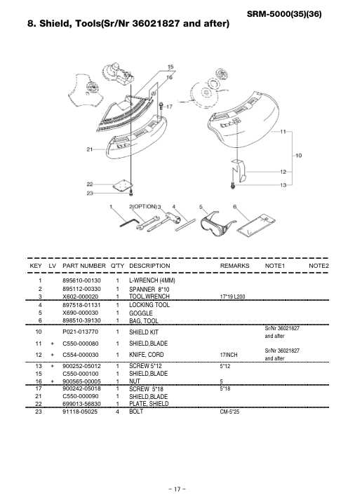 Echo SRM-5000 IPL / Parts List source page 18