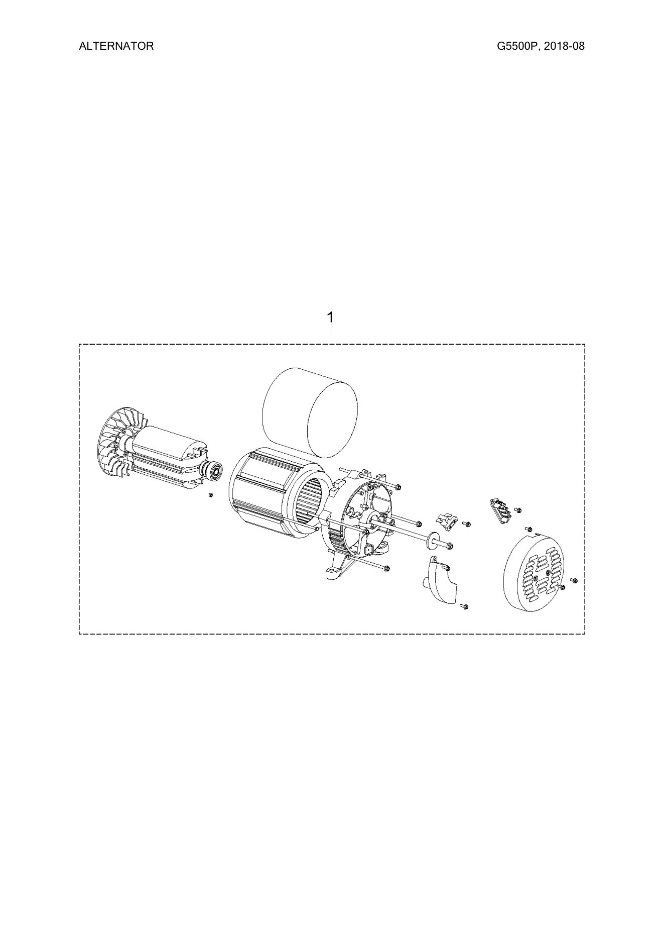 Husqvarna G5500P Alternator diagram
