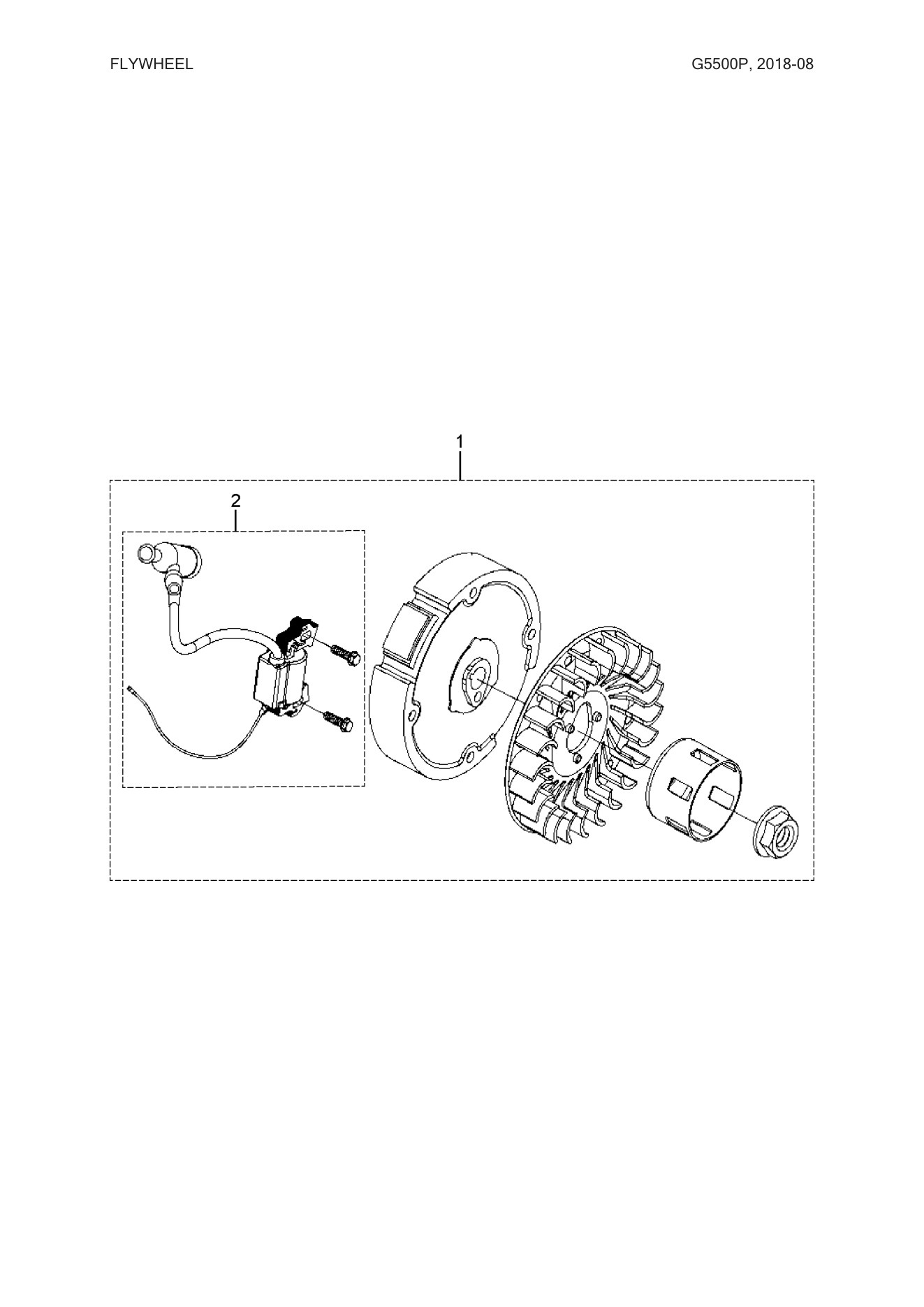 Husqvarna G5500P Flywheel diagram