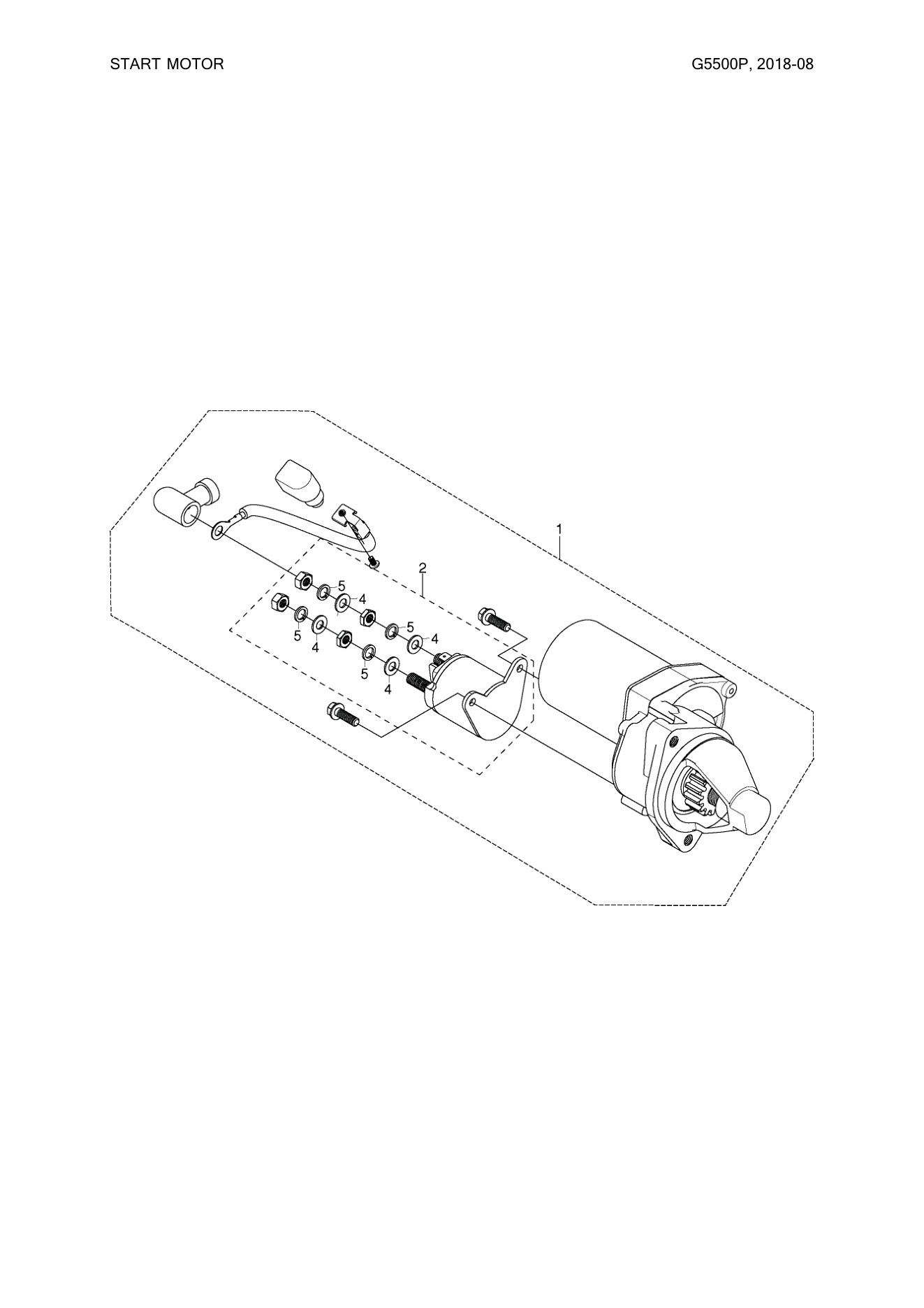 Husqvarna G5500P Start Motor diagram