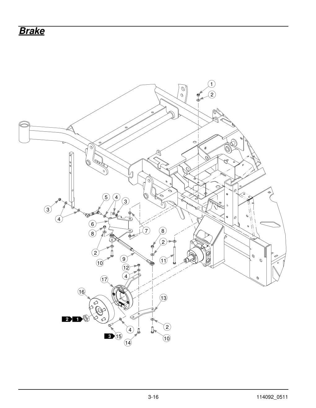 Hustler Super Z Parts Manual - 929927 - Brake diagram