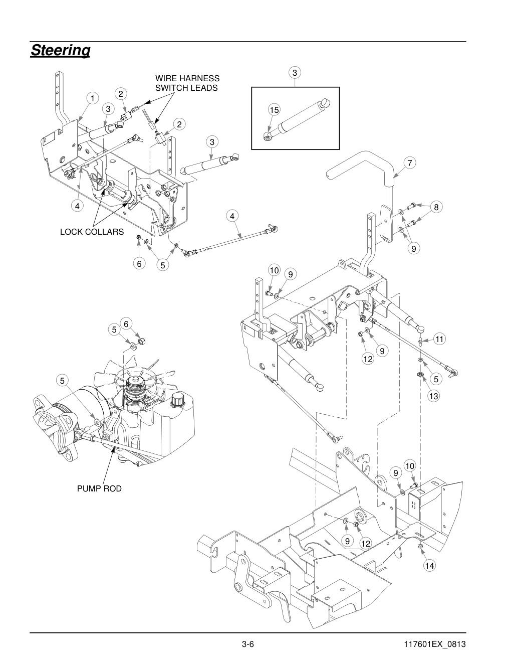 Hustler® X-ONE i Parts Manual - 931949EX - Steering diagram