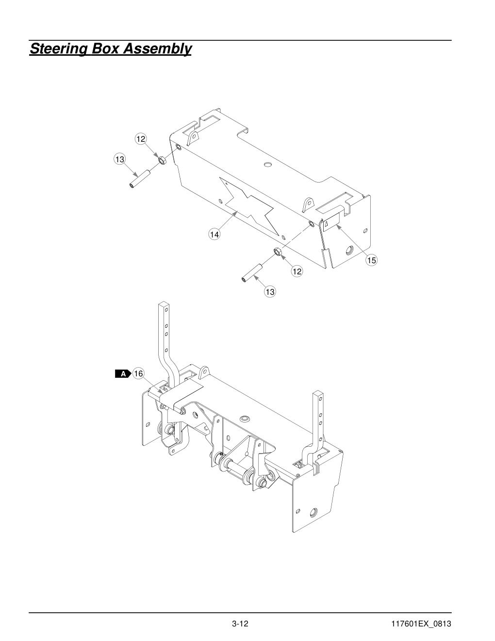 Hustler® X-ONE i Parts Manual - 931949EX - Steering Box Assembly diagram