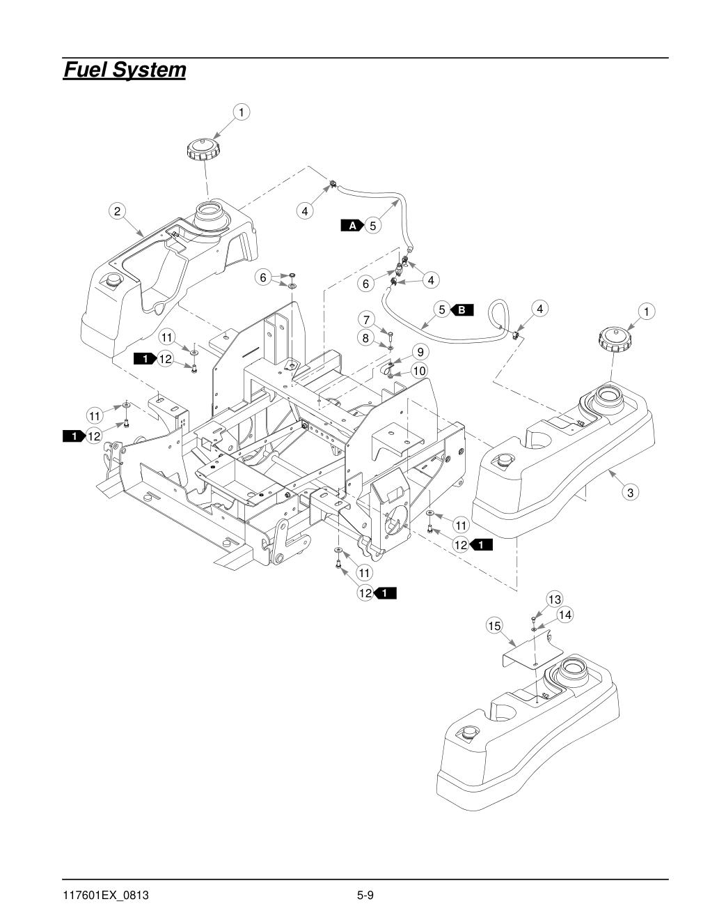 Hustler® X-ONE i Parts Manual - 931949EX - Fuel System diagram