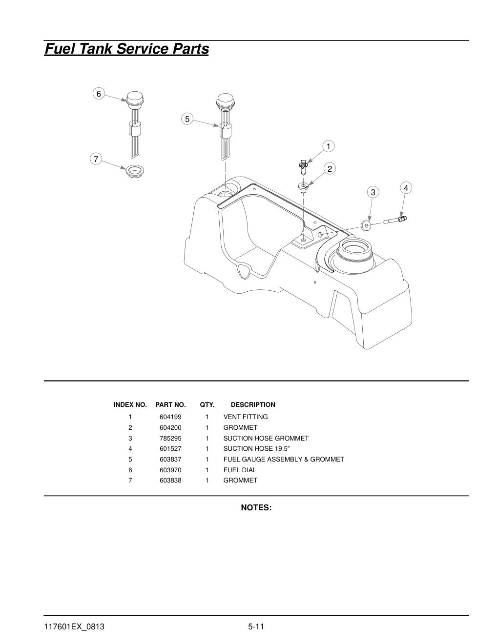 Hustler® X-ONE i Parts Manual - 931949EX - Fuel Tank Service Parts diagram