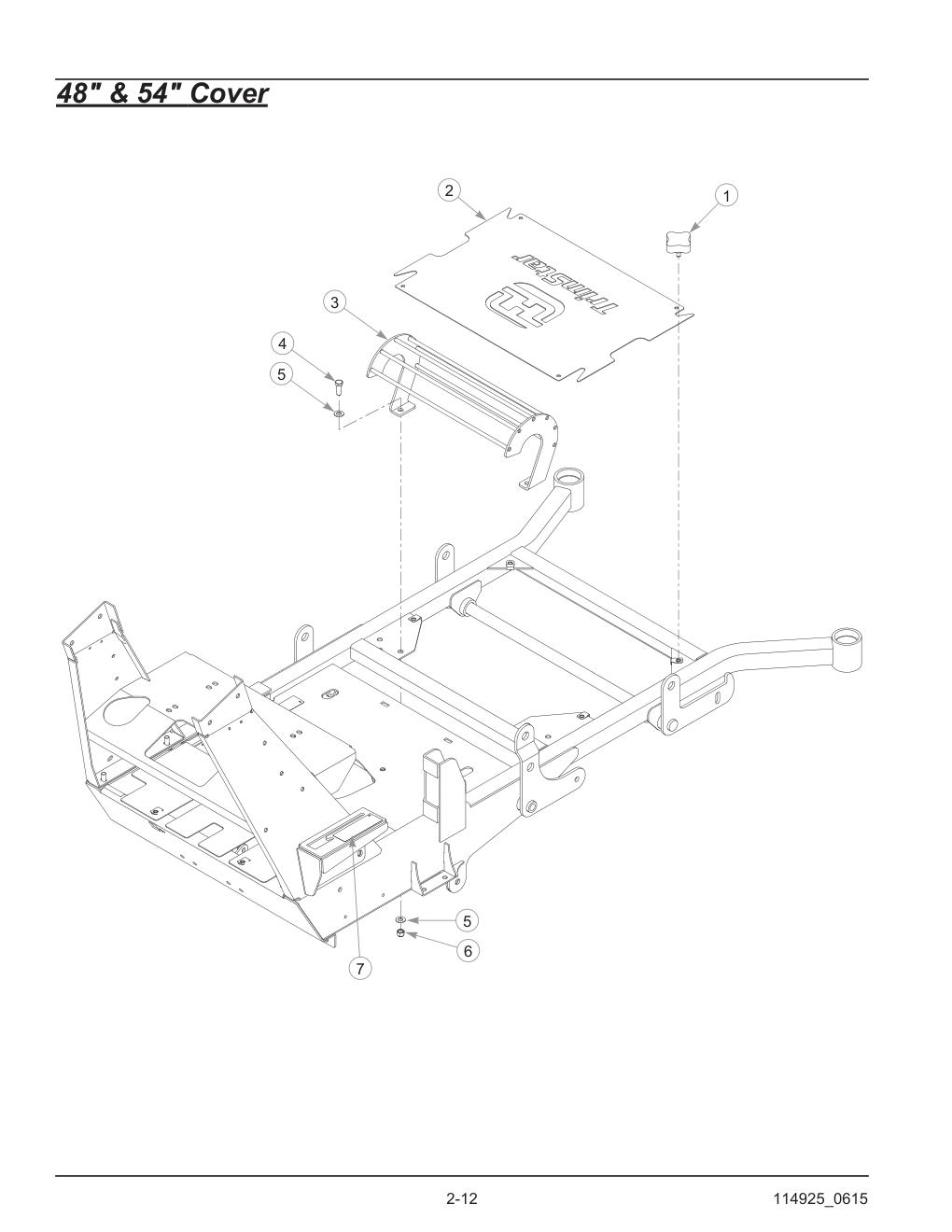 Hustler® TrimStar Parts Manual - 930388 - 48" & 54" Cover diagram