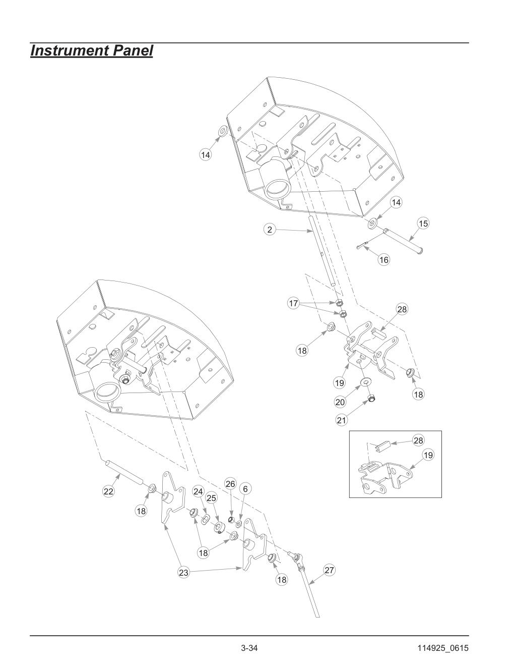 Hustler® TrimStar Parts Manual - 930388 - Instrument Panel diagram
