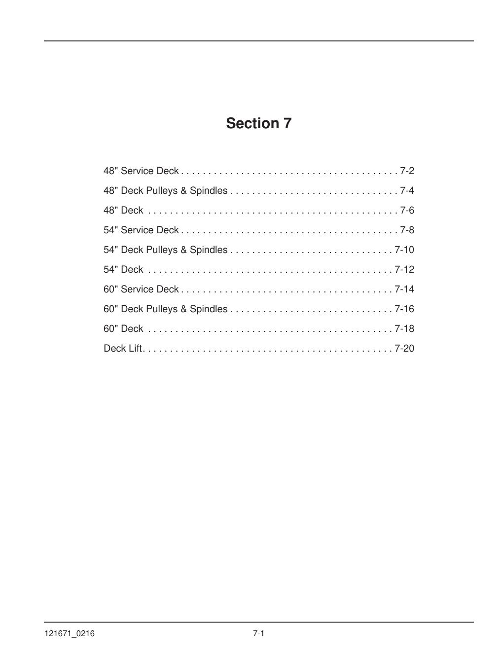 Hustler® FasTrak® SDX Parts Manual - 933945 - 48" Service Deck diagram
