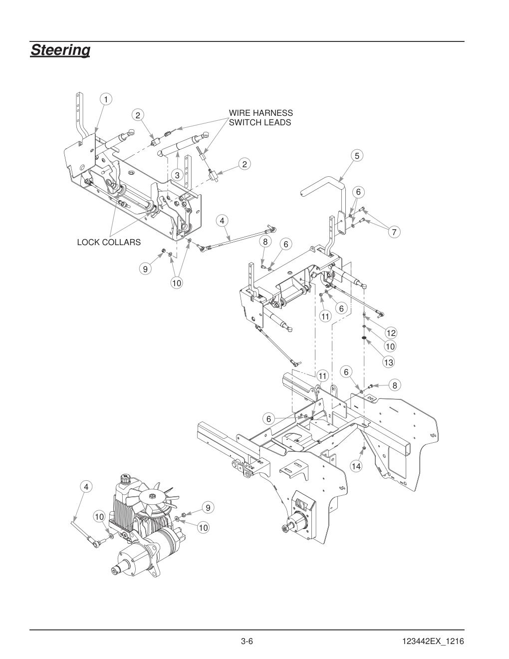 Hustler® X-One® Parts Manual - 936237EX - Steering diagram