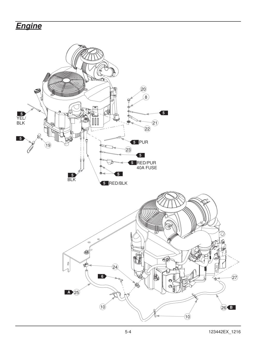 Hustler® X-One® Parts Manual - 936237EX - Engine diagram