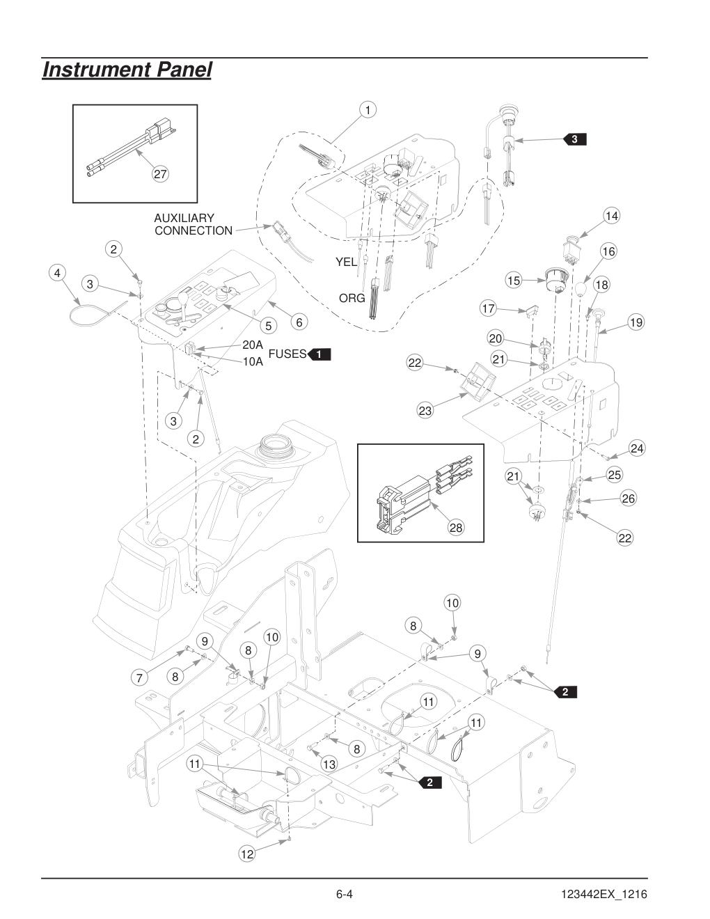 Hustler® X-One® Parts Manual - 936237EX - Instrument Panel diagram