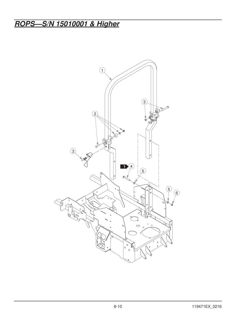 Hustler® X-One Parts Manual - 932723EX - ROPS-S/N 15010001 & Higher diagram