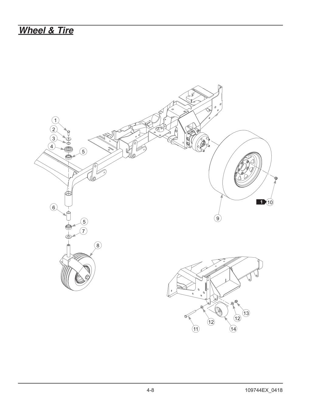Hustler® Diesel Z Parts Manual - 605696 - Wheel & Tire diagram