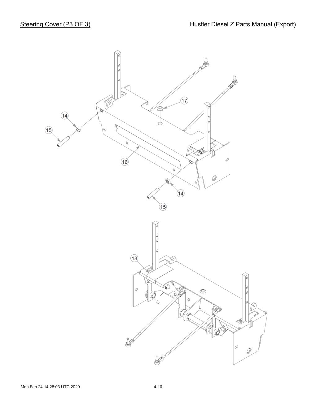Hustler Diesel Z Parts Manual (Export) - 782078 - Steering Cover (P3 OF 3) diagram