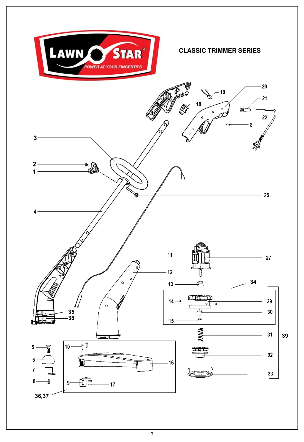 LS 700 Classic exploded parts diagram