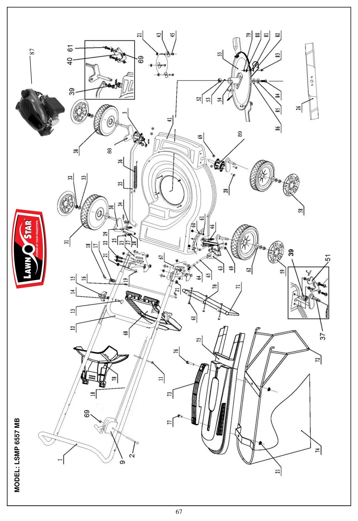 LSMP 6557 ML exploded parts diagram