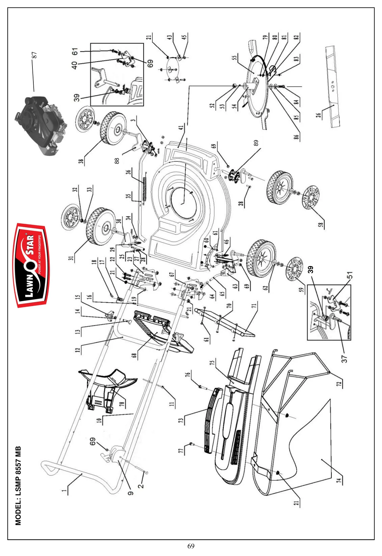 LSMP 8557 ML exploded parts diagram