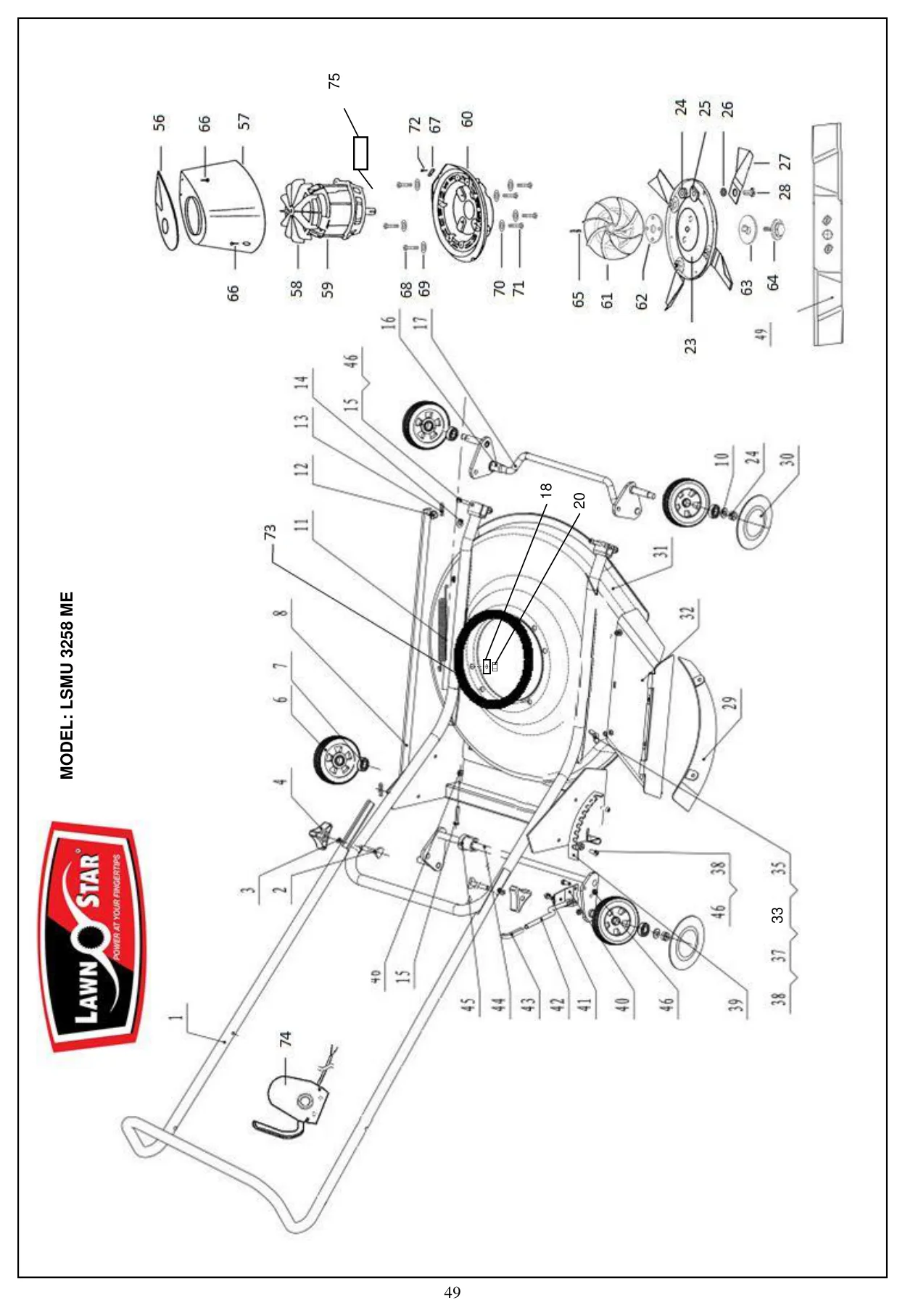 LSMU 3258 ME exploded parts diagram